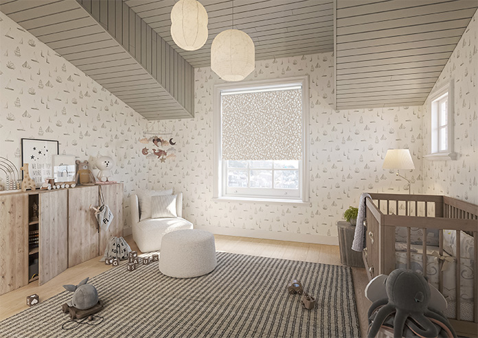 Alphabet, Rustic Brown - Twist&Fit Roller Blind - Image 7